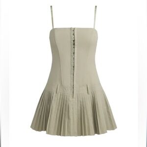 Lioness Khaki pleated dress